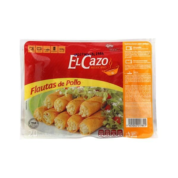 FLAUTAS DE POLLO EL CAZO 324 GR