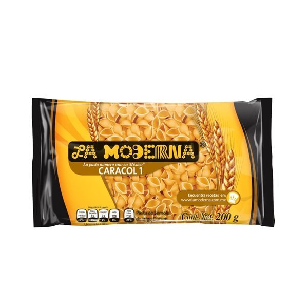 PASTA LA MODERNA 200 GR CARACOL