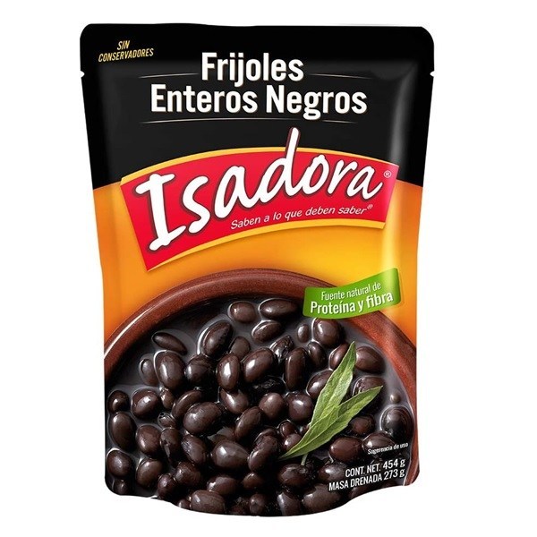 FRIJOL ISADORA ENTERO NEGRO 454 GR