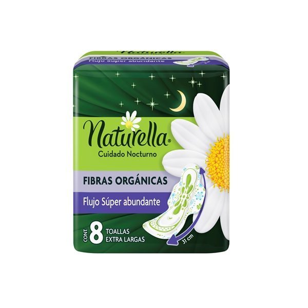 TOALLA NATURELLA NOCTURNA CON ALAS C/8 PZ