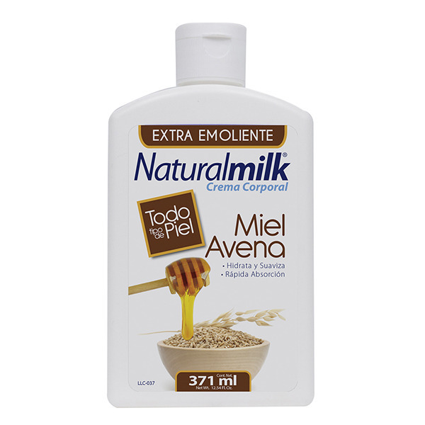 CREMA NATURALMILK 371 ML MIEL Y AVENA