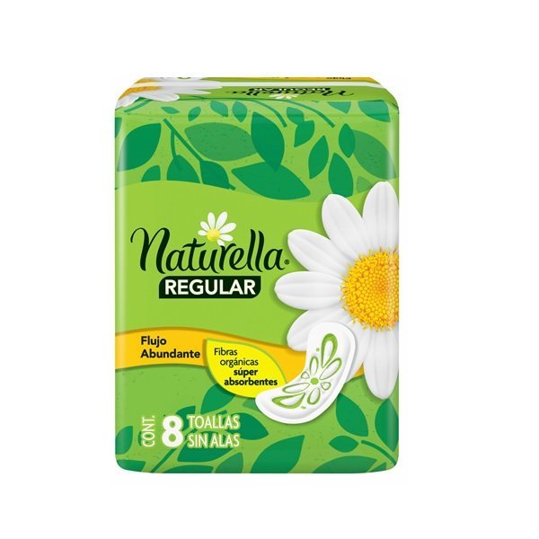 TOALLA NATURELLA SIN ALAS C/8 PIEZAS