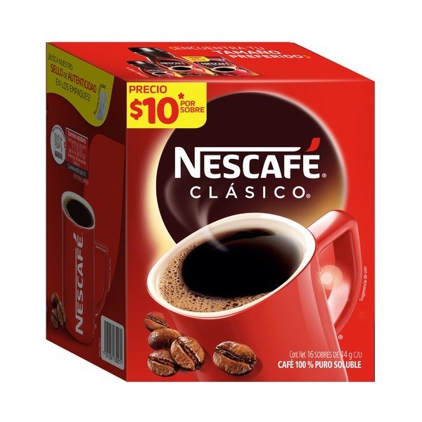EXHIBIDOR CON 16 SOBRES DE NESCAFE 14 GR