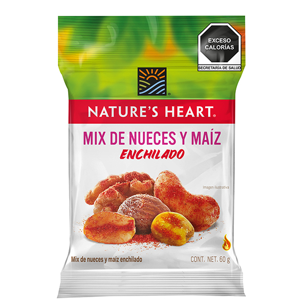 SNACK NUEZ Y MAIZ ENCHILADO NATURES HEART 60 GR