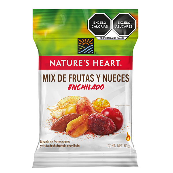 SNACK FRUTA Y NUEZ ENCHILADO NATURES HEART 60 GR