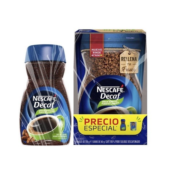 PAQUETE ESPECIAL CAFE DECAF 170 GR +80 GR