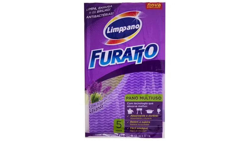 PAÑO MULTIUSOS FURATTO C/5 PIEZAS COLORES SURTIDOS
