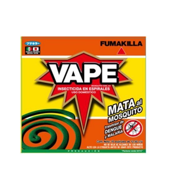 INSECTICIDA EN ESPIRAL VAPE C/10 PIEZAS