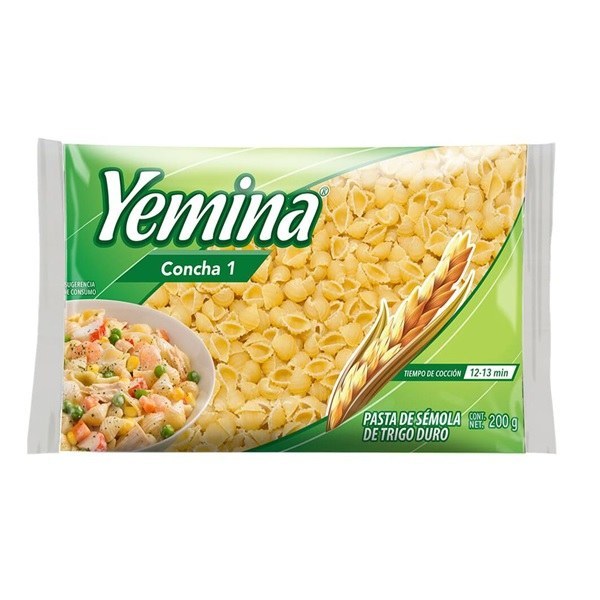 PASTA YEMINA 200 GR CONCHA #1