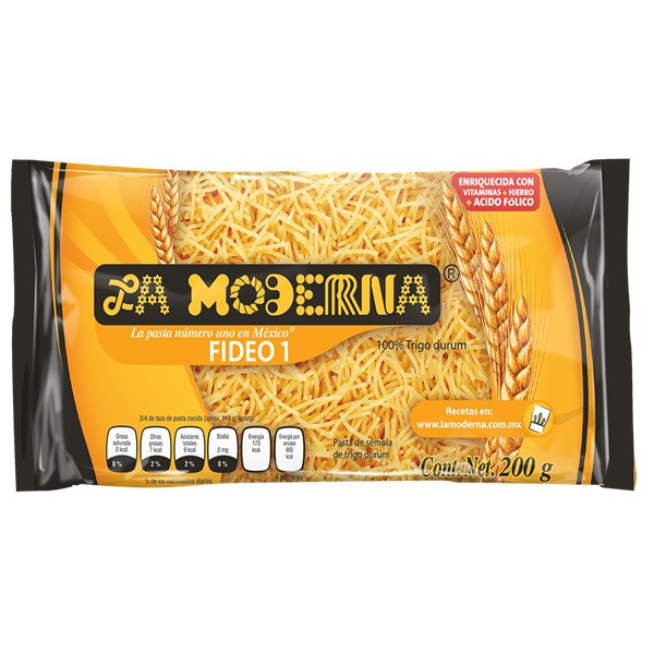 PASTA LA MODERNA 200 GR FIDEO #1