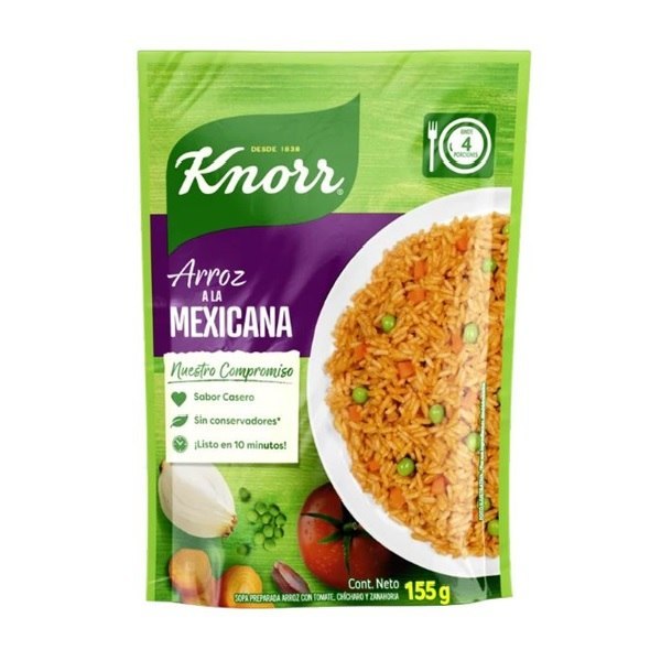 SOPA KNORR 155 GR ARROZ MEXICANA